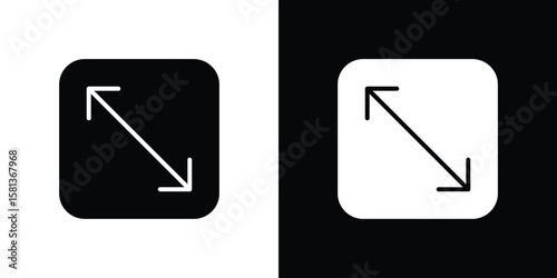 Expand icon. vector graphics pack.