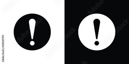 Exclamation interface icon. vector graphics pack.