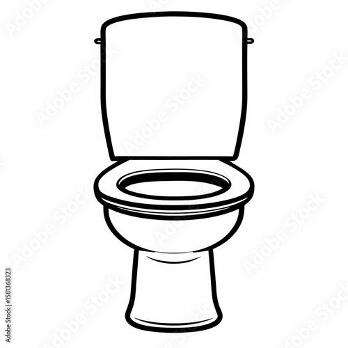 Toilet icon in minimal line style