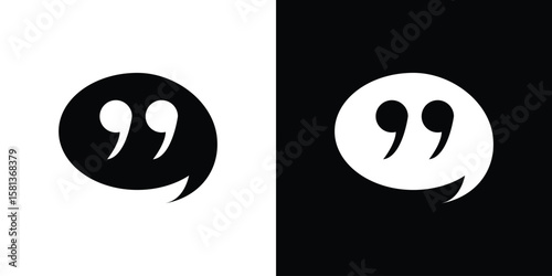 Tableau sur toile Comment quote icon. vector graphics pack.