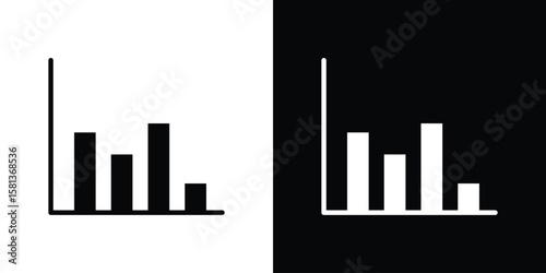 Chart histogram icon. vector graphics pack.