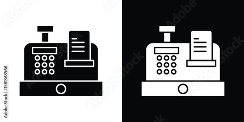 Cash register icon. vector graphics pack.