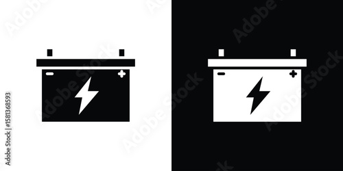Car battery icon. vector graphics pack.