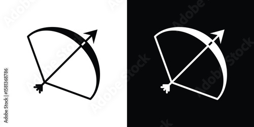 Bow arrow icon. vector graphics pack.