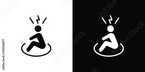 Anxiety or stress icon. vector graphics pack.