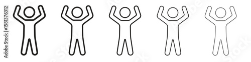 Fitness exercise icon. Thin line illustration. outline drawing, Editable stroke