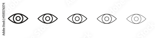 Eye icon. Thin line illustration. outline drawing, Editable stroke
