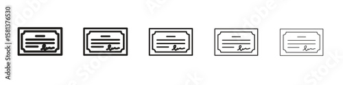 Diploma icon. Thin line illustration. outline drawing, Editable stroke