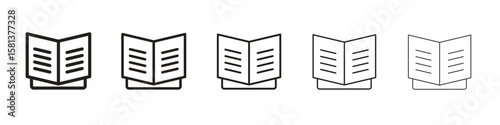 Book icon. Thin line illustration. outline drawing, Editable stroke