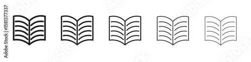 Book icon. Thin line illustration. outline drawing, Editable stroke