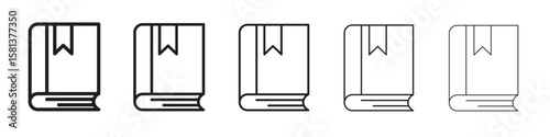 Book bookmark icon. Thin line illustration. outline drawing, Editable stroke