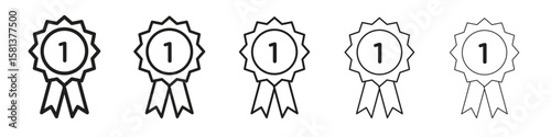 Badge icon. Thin line illustration. outline drawing, Editable stroke
