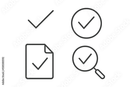 Set of 4 Money and Finance Line Style Icons for Web and Mobile Apps, Payment, Dollar, Cash, Banking, Business, Coins, Wallet, Finance Symbols Vector Collection