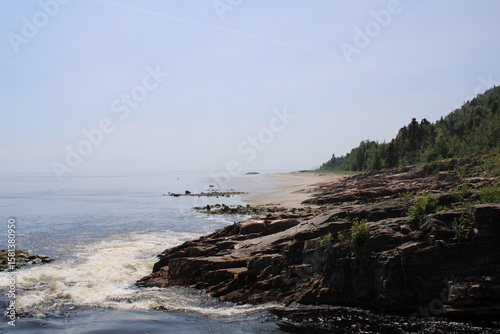 St Lawrence River shore in Forestville, Quebec
