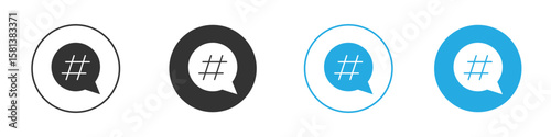 Hashtag icon design Concept collection for UI UX