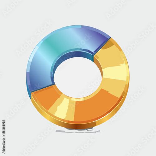 vector illustration of pie charts
