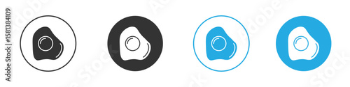 Egg fried icon design Concept collection for UI UX