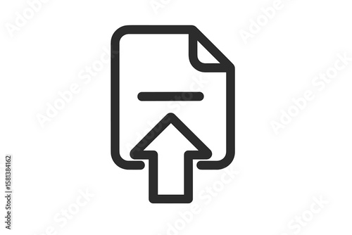 Upload document icon, file upload flat icon, share and send document, uploading, downloading, syncing file, file transfer symbol for web, mobile apps, UI, web3