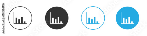 Chart histogram icon design Concept collection for UI UX