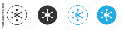 Chart connected icon design Concept collection for UI UX