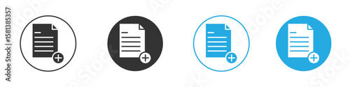 Add document icon design Concept collection for UI UX