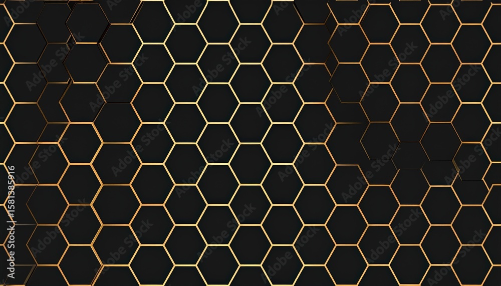 Fototapeta premium Abstract Geometric Hexagon Pattern Background
