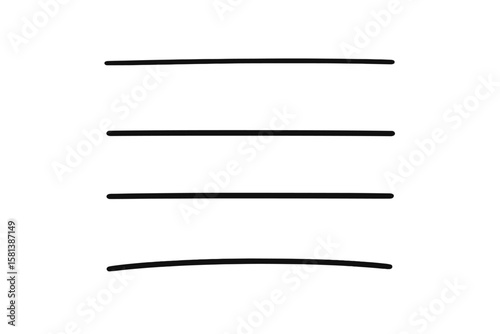 Hand drawn underline strokes vector set. Black marker pen lines for text highlighting. Brush stroke collection for design enhancement. Minimalist doodle sketch dividers.