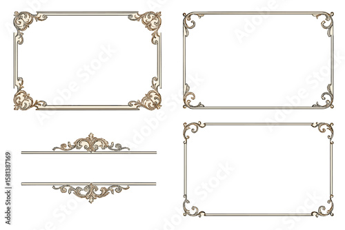 Vintage Ornate Decorative Borders Collection for Certificates, Invitations, Documents, Elegant Frame Design, Classic Flourish Divider, Professional Creative Project Enhancement