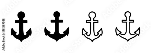 Anchor icon logo design. Anchor sign and symbol. Anchor marine icon.