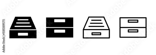 Archive folders icon logo design. Document vector icon. Archive storage icon.