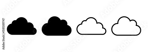 Cloud icon logo design. cloud sign and symbol