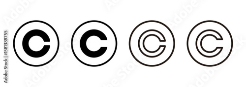 Copyright icon logo design. copyright sign and symbol