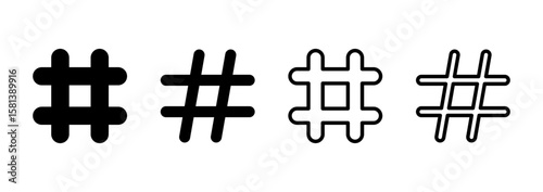 Hashtag icon logo design. hashtag sign and symbol