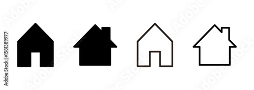 House icon logo design. Home sign and symbol