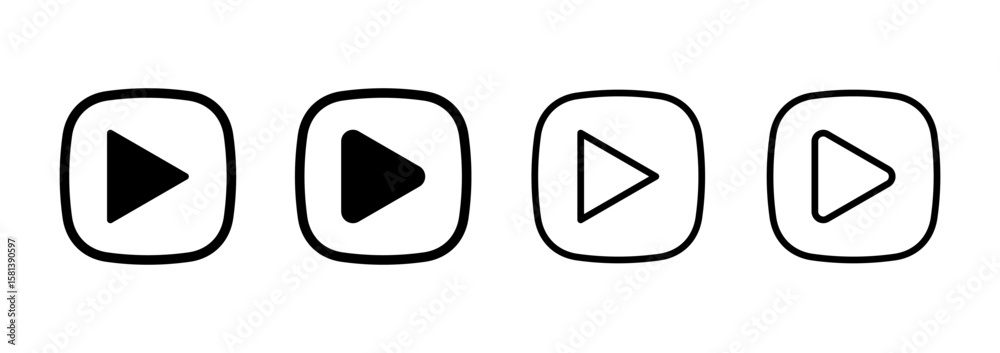 Play icon logo design. Play button sign and symbol Play icon logo design. Play button sign and symbol