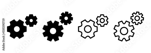 Setting icon logo design. Cog sign and symbol. Gear Sign