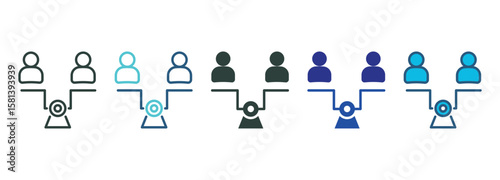 Equity Icon Set Multiple Style Of
