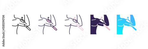 Implant icon set multiple style collection