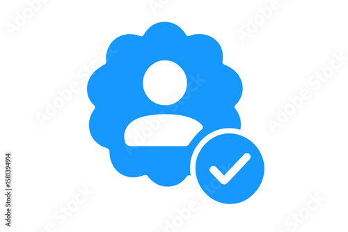 Instagram verified profile badge, blue verified Instagram icon, social media verification icon, blue check mark, safety symbol, social media trust badge, digital identity verification