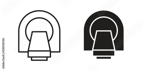 Tomography icon design element. Editable stroke. Vector