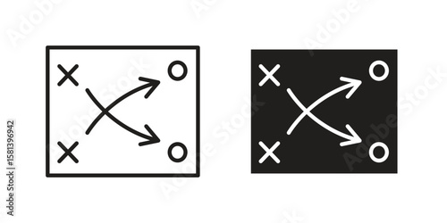 Tactical icon design element. Editable stroke. Vector