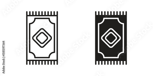 Rugs icon design element. Editable stroke. Vector