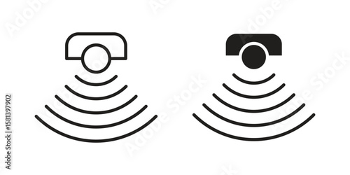 Motion sensor icon design element. Editable stroke. Vector