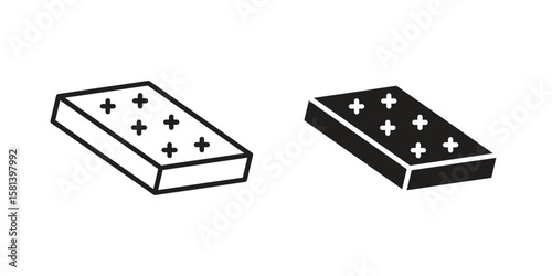 Mattress icon design element. Editable stroke. Vector
