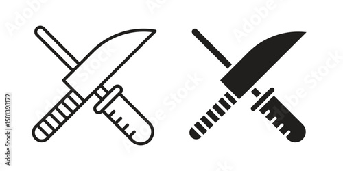 Knife sharpener icon design element. Editable stroke. Vector