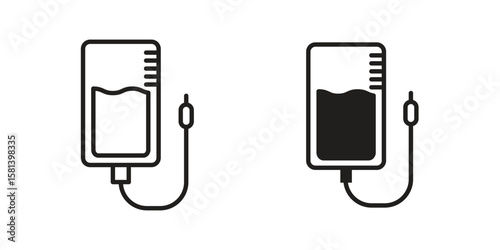 Intravenous icon design element. Editable stroke. Vector