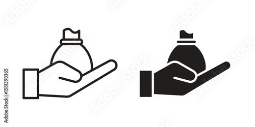 Inheritance law icon design element. Editable stroke. Vector