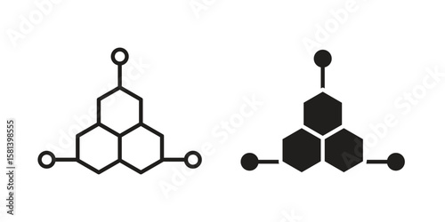 Hormones icon design element. Editable stroke. Vector