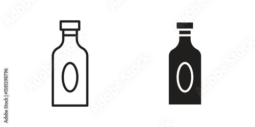 Gin icon design element. Editable stroke. Vector