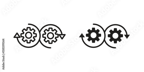 Devops icon design element. Editable stroke. Vector